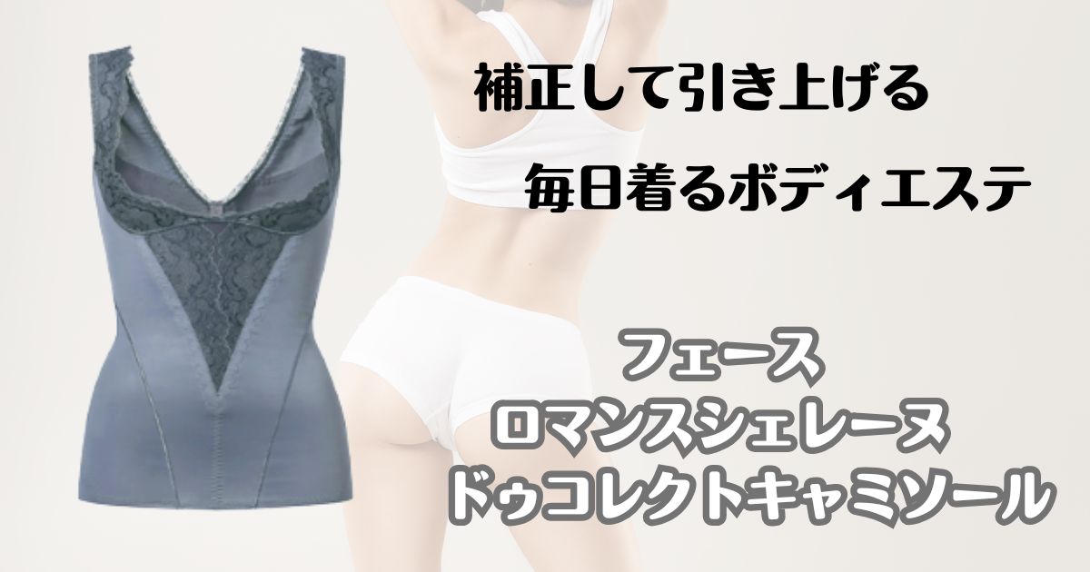 補正して引き上げる 毎日着るボディエステ フェース ロマンスシェレーヌ ドゥコレクトキャミソール