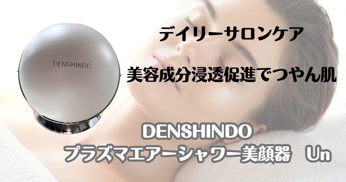 デイリーサロンケア　美容成分浸透促進でつやん肌　DENSHINDO　プラズマエアーシャワー美顔器Un